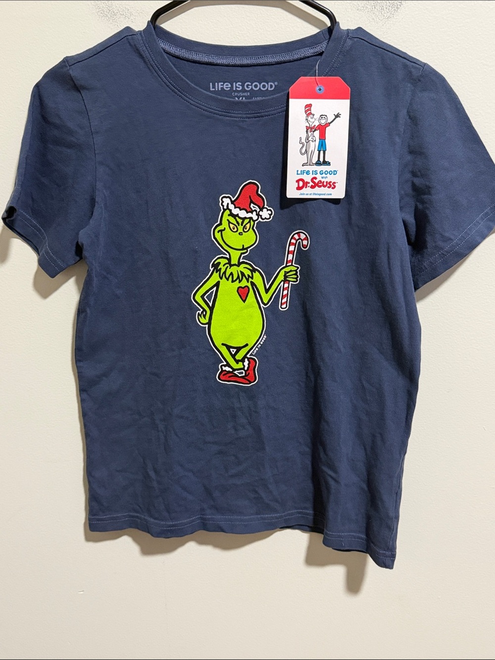 Kids Life Is Good Christmas Tee Size XL